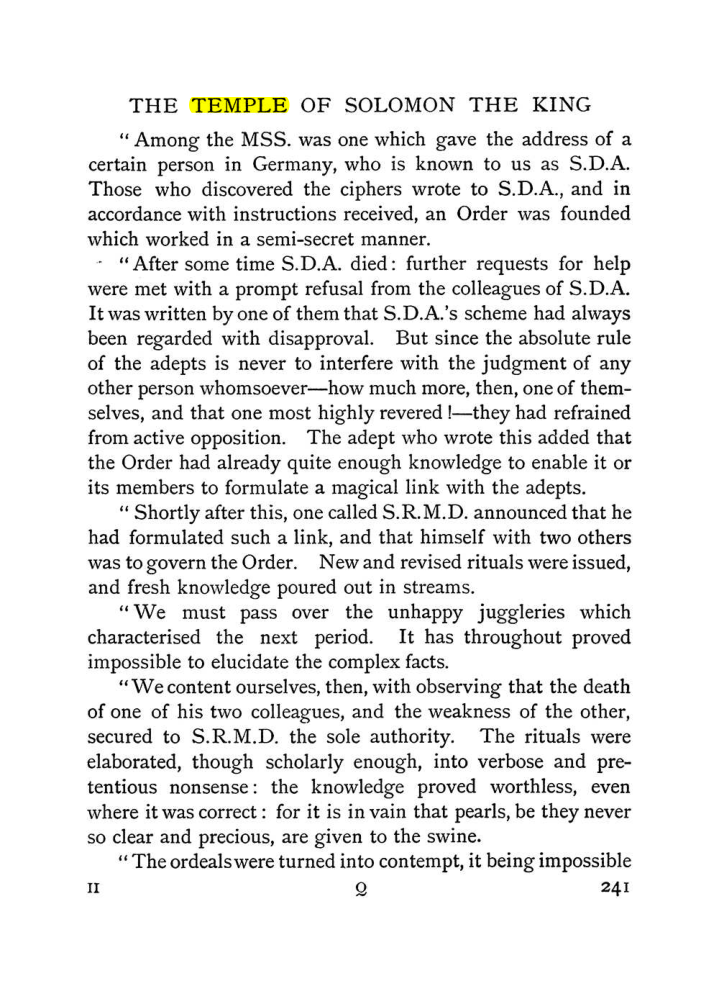 Original scan of The Equinox (Volume I, Number II), PDF page 249