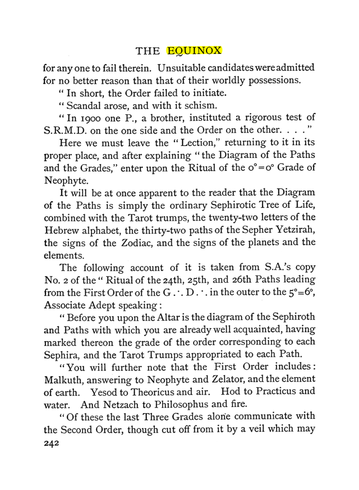 Original scan of The Equinox (Volume I, Number II), PDF page 250