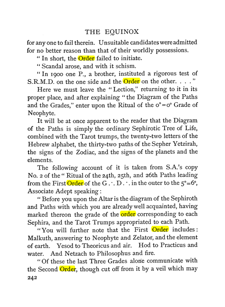Original scan of The Equinox (Volume I, Number II), PDF page 250