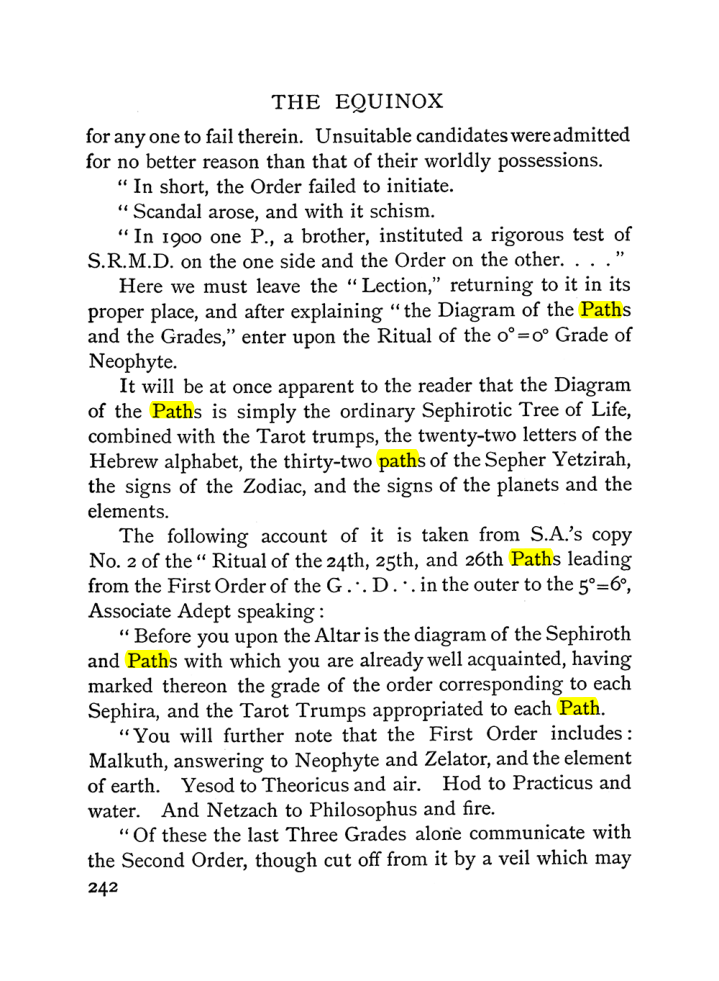 Original scan of The Equinox (Volume I, Number II), PDF page 250