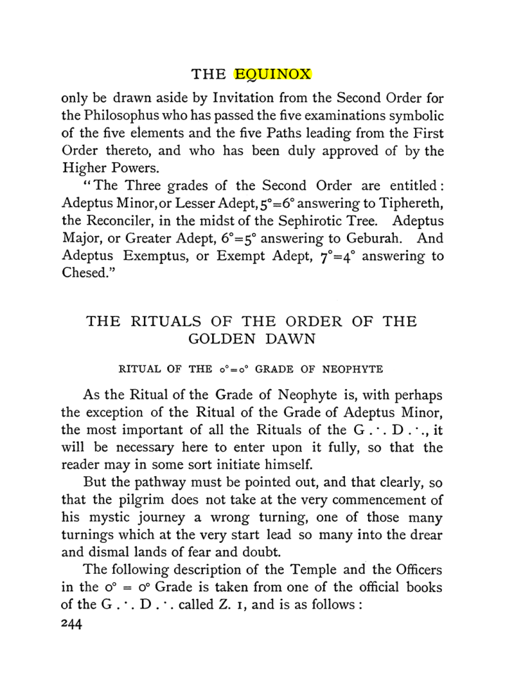 Original scan of The Equinox (Volume I, Number II), PDF page 252