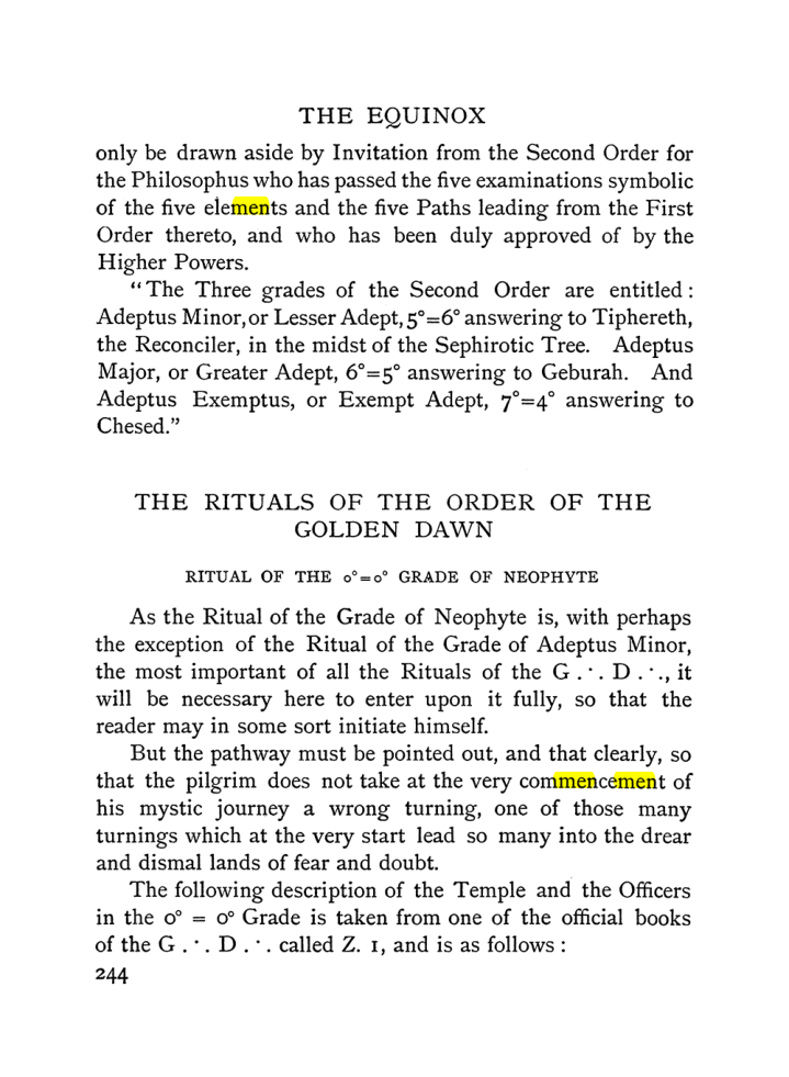 Original scan of The Equinox (Volume I, Number II), PDF page 252
