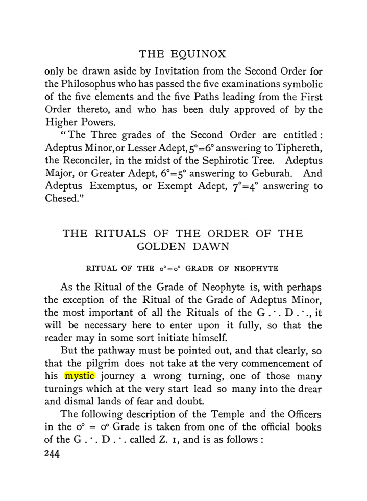 Original scan of The Equinox (Volume I, Number II), PDF page 252