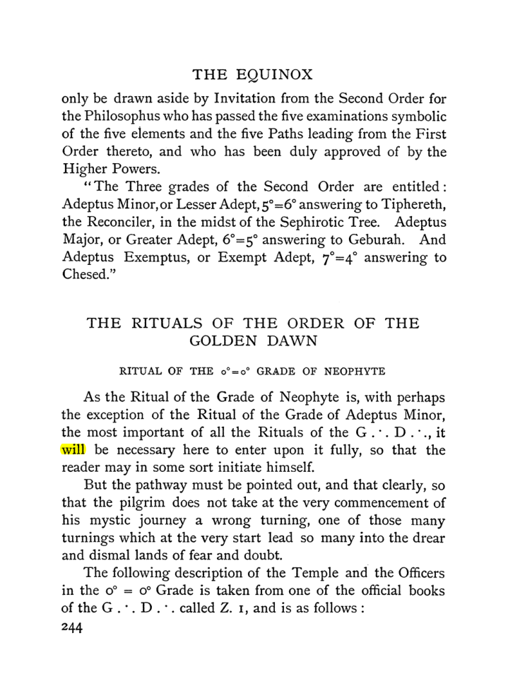 Original scan of The Equinox (Volume I, Number II), PDF page 252