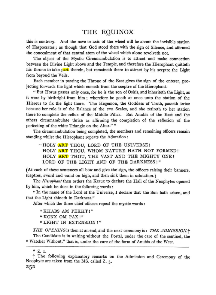 Original scan of The Equinox (Volume I, Number II), PDF page 260