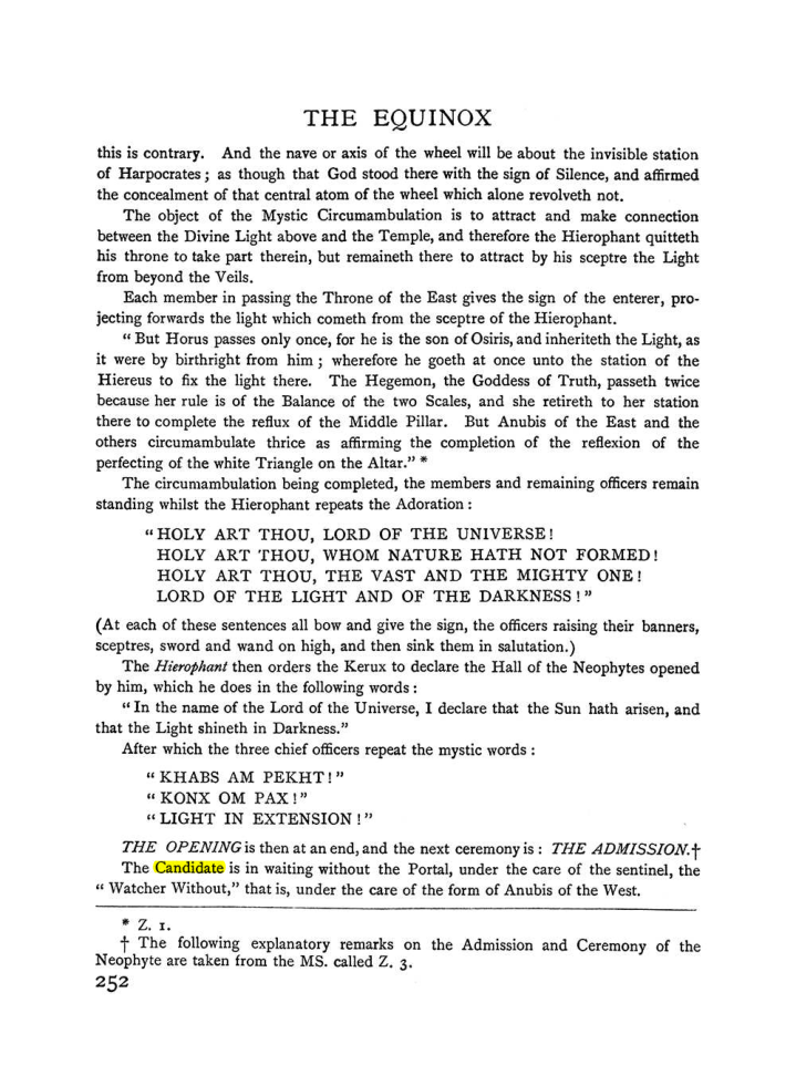 Original scan of The Equinox (Volume I, Number II), PDF page 260