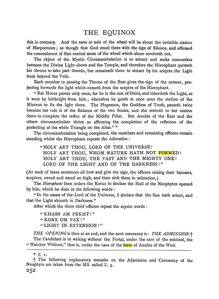 Original scan of The Equinox (Volume I, Number II), PDF page 260
