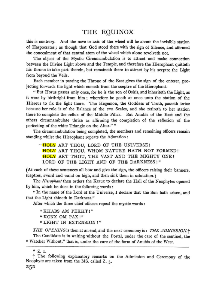 Original scan of The Equinox (Volume I, Number II), PDF page 260