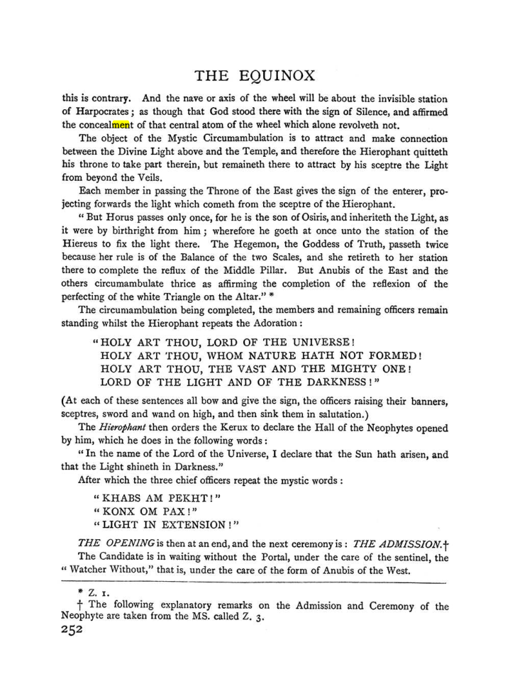 Original scan of The Equinox (Volume I, Number II), PDF page 260