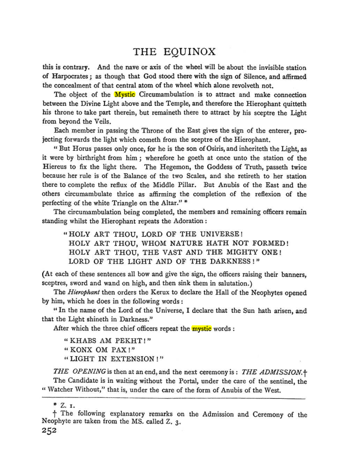 Original scan of The Equinox (Volume I, Number II), PDF page 260