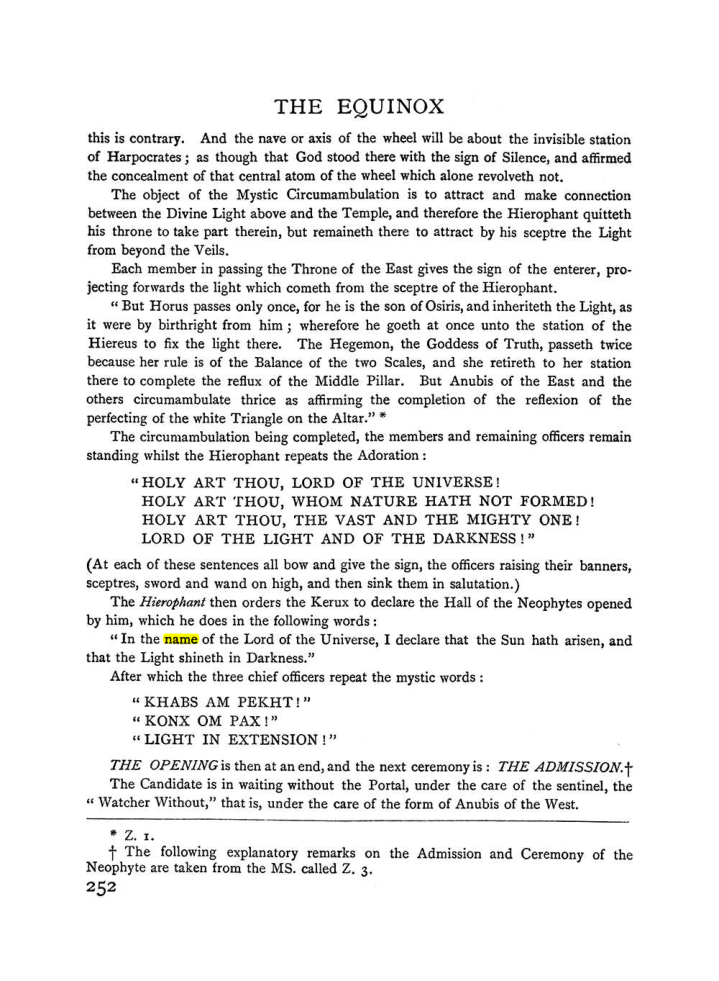 Original scan of The Equinox (Volume I, Number II), PDF page 260