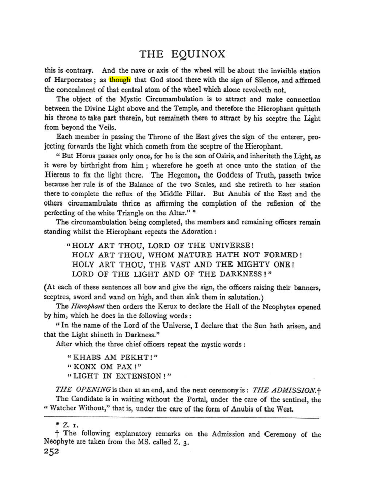 Original scan of The Equinox (Volume I, Number II), PDF page 260