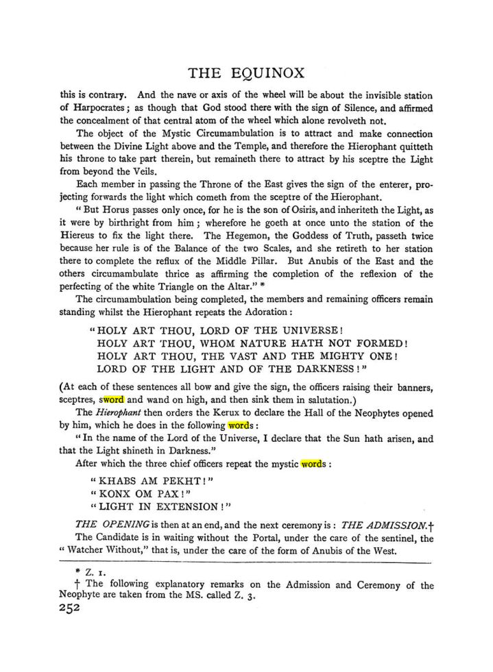 Original scan of The Equinox (Volume I, Number II), PDF page 260