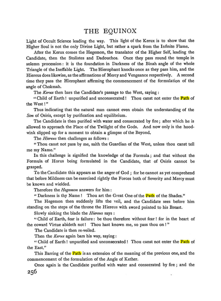 Original scan of The Equinox (Volume I, Number II), PDF page 264