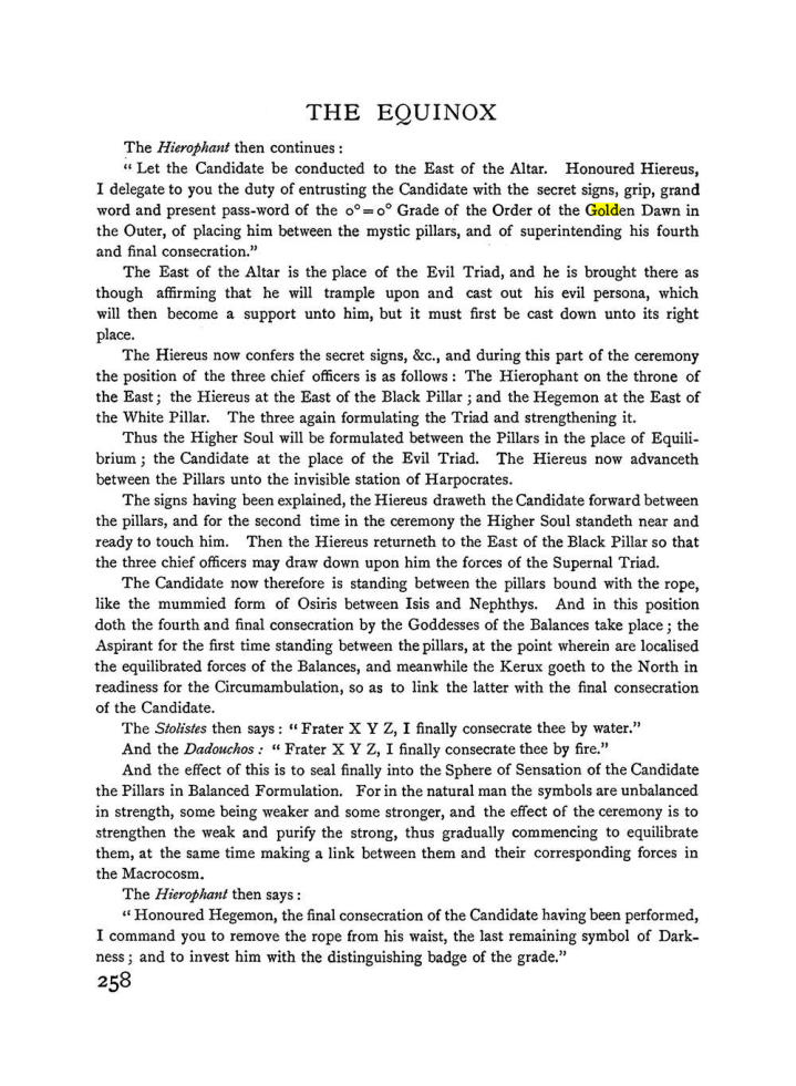Original scan of The Equinox (Volume I, Number II), PDF page 266