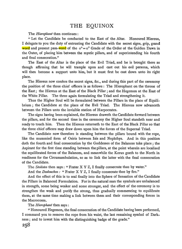 Original scan of The Equinox (Volume I, Number II), PDF page 266