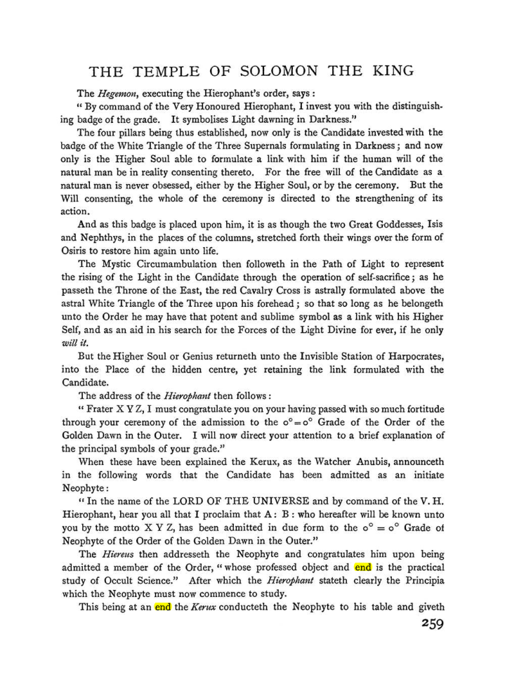 Original scan of The Equinox (Volume I, Number II), PDF page 267