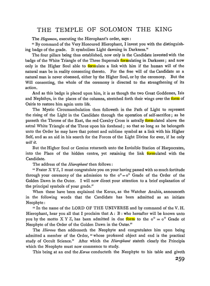 Original scan of The Equinox (Volume I, Number II), PDF page 267
