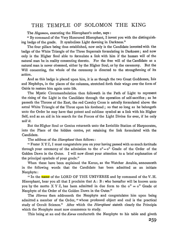 Original scan of The Equinox (Volume I, Number II), PDF page 267