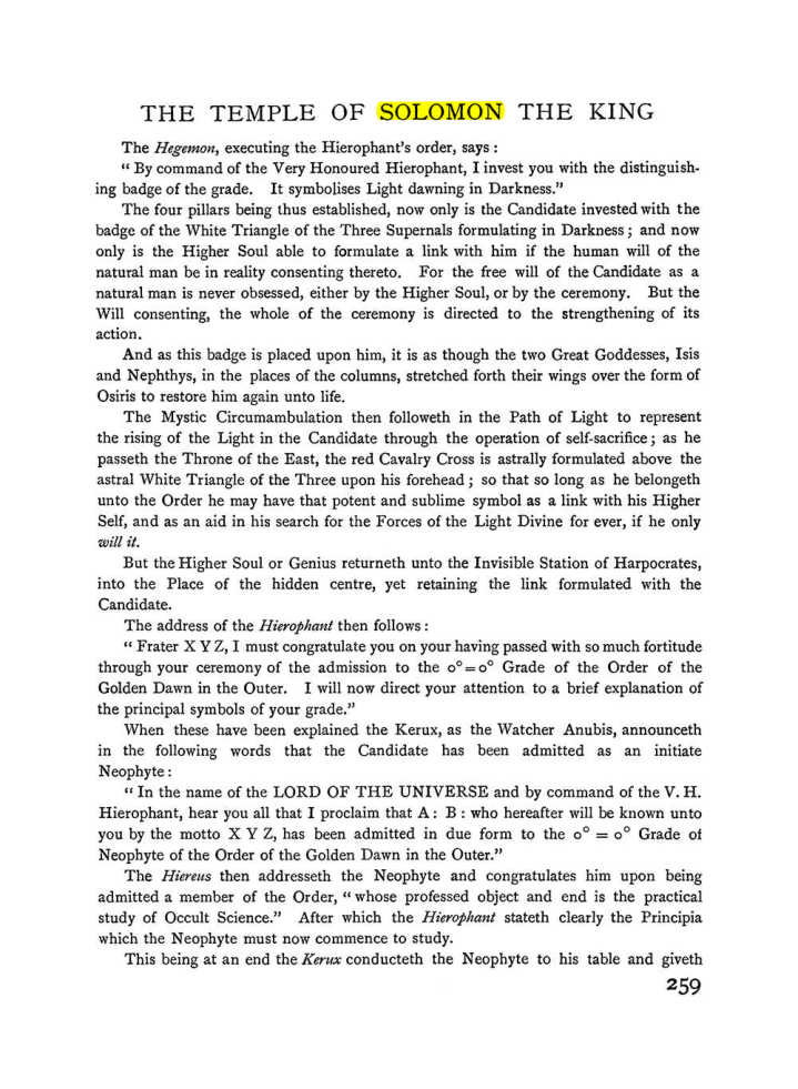 Original scan of The Equinox (Volume I, Number II), PDF page 267