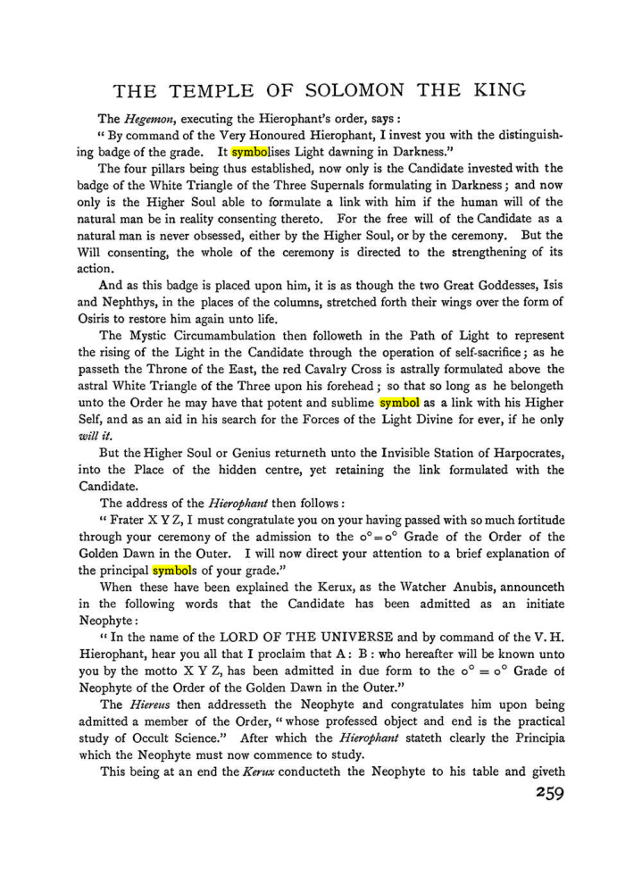 Original scan of The Equinox (Volume I, Number II), PDF page 267