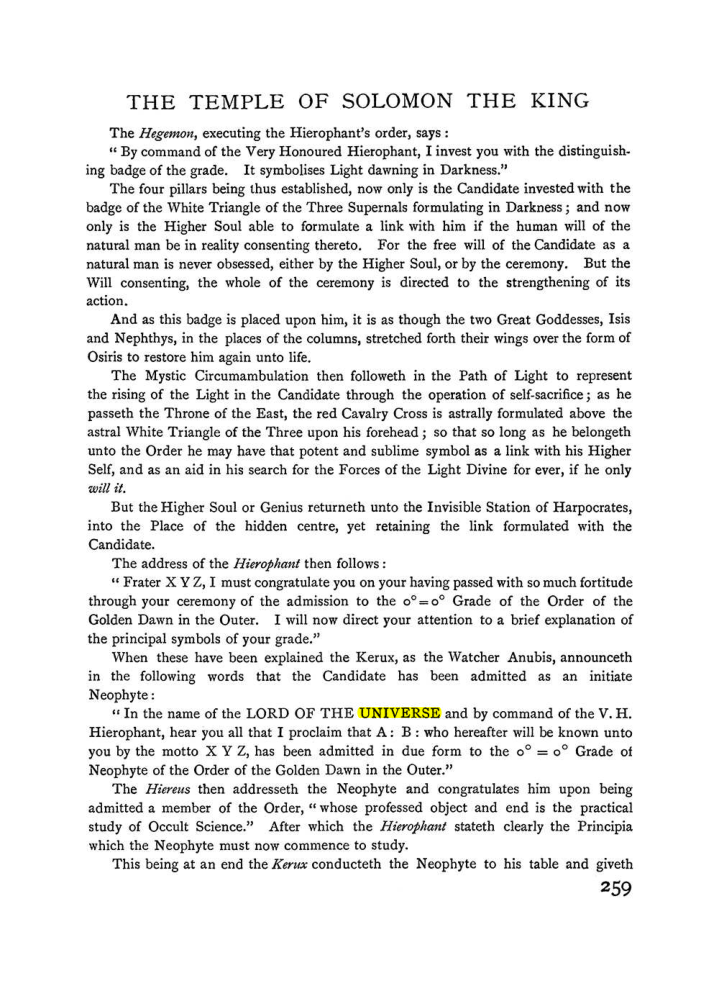 Original scan of The Equinox (Volume I, Number II), PDF page 267