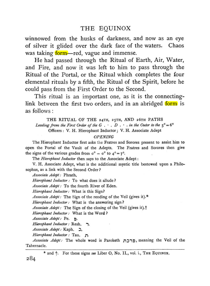 Original scan of The Equinox (Volume I, Number II), PDF page 292
