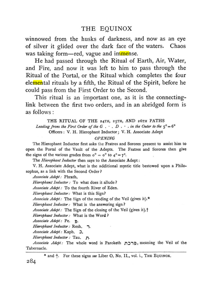 Original scan of The Equinox (Volume I, Number II), PDF page 292