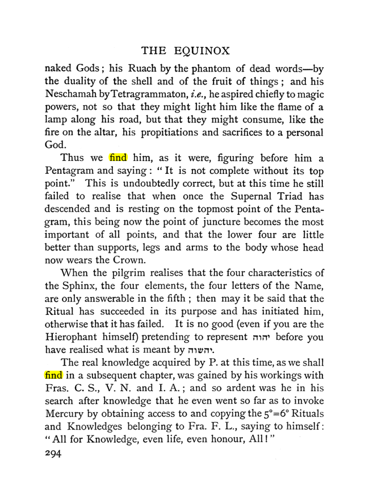 Original scan of The Equinox (Volume I, Number II), PDF page 302