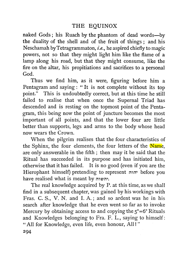 Original scan of The Equinox (Volume I, Number II), PDF page 302