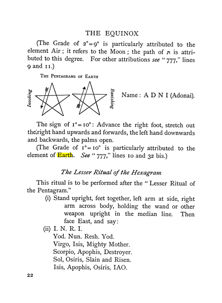 Original scan of The Equinox (Volume I, Number II), PDF page 32