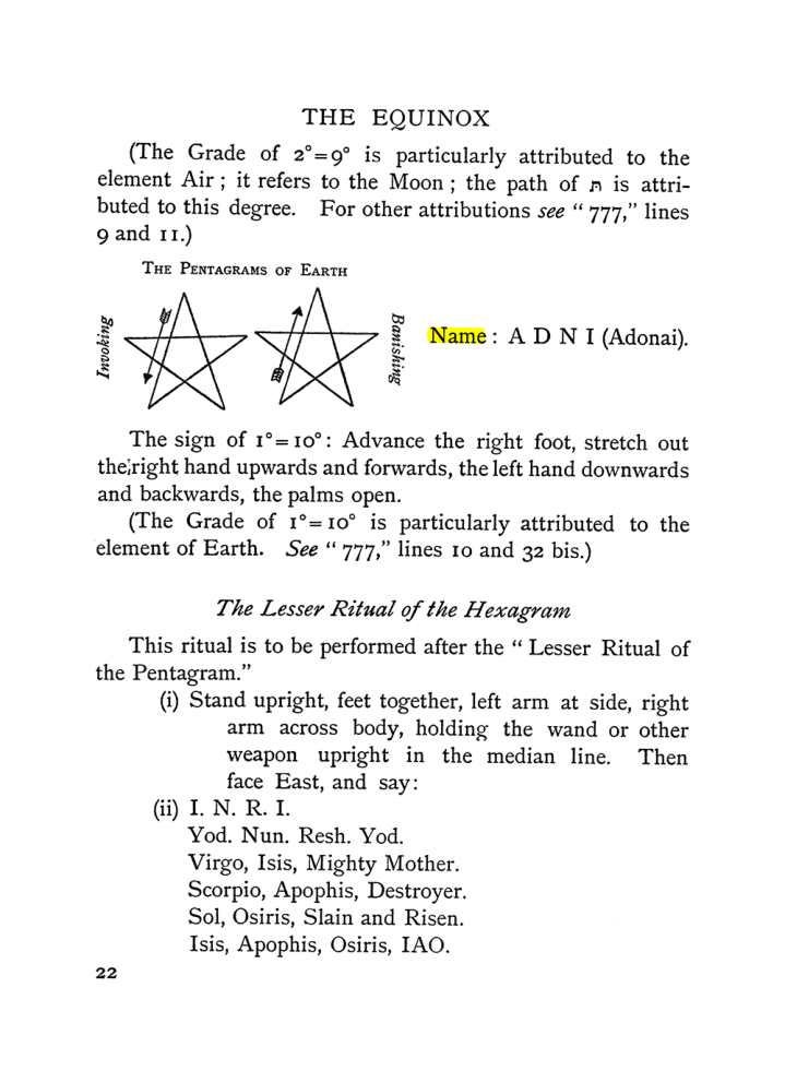 Original scan of The Equinox (Volume I, Number II), PDF page 32