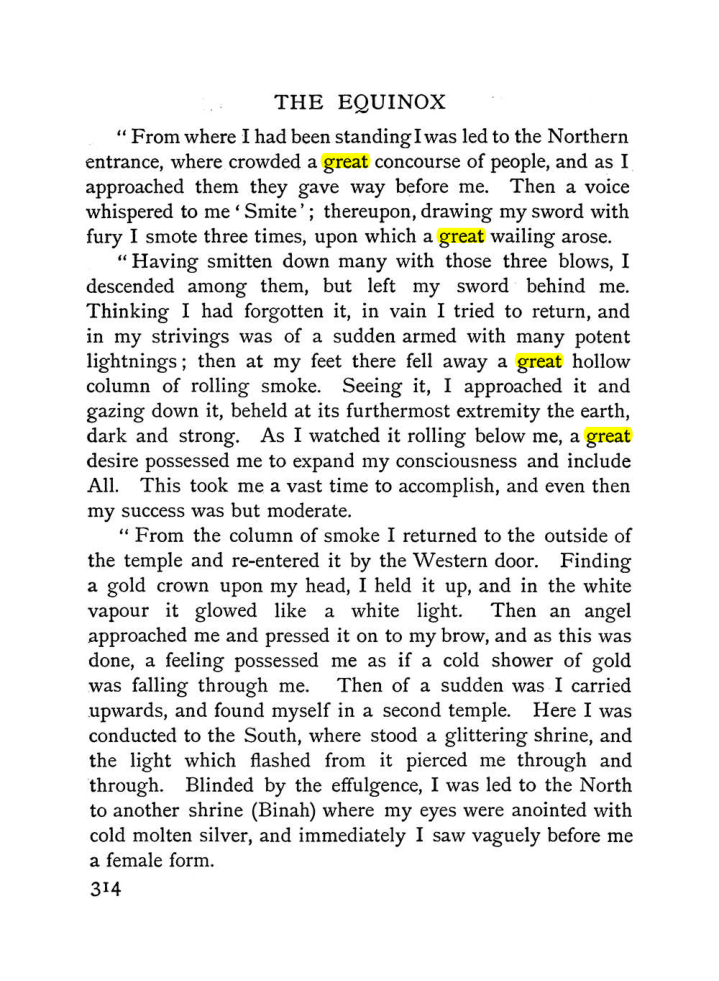 Original scan of The Equinox (Volume I, Number II), PDF page 322