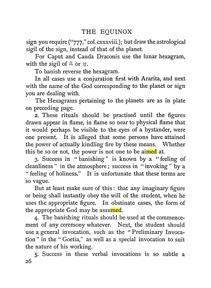 Original scan of The Equinox (Volume I, Number II), PDF page 36