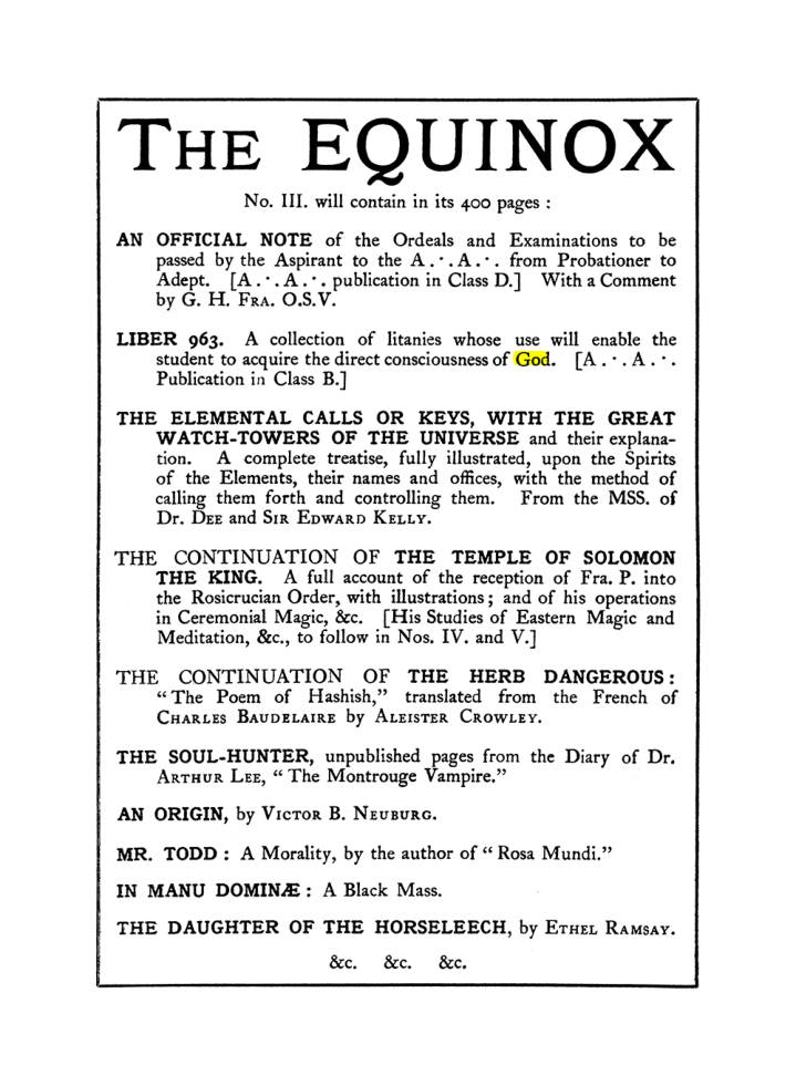 Original scan of The Equinox (Volume I, Number II), PDF page 406