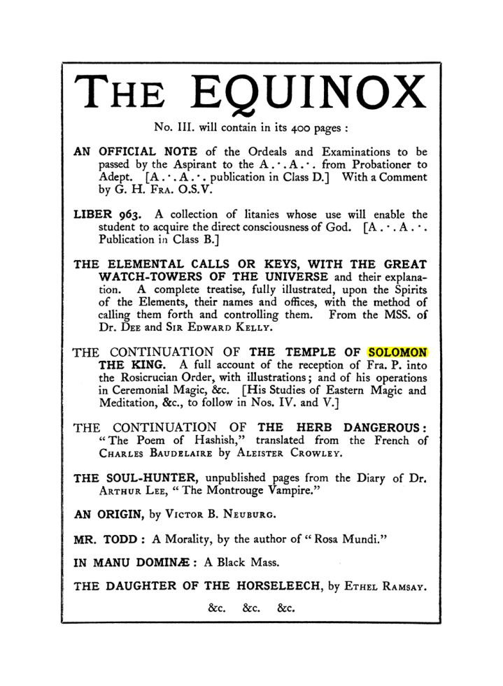 Original scan of The Equinox (Volume I, Number II), PDF page 406