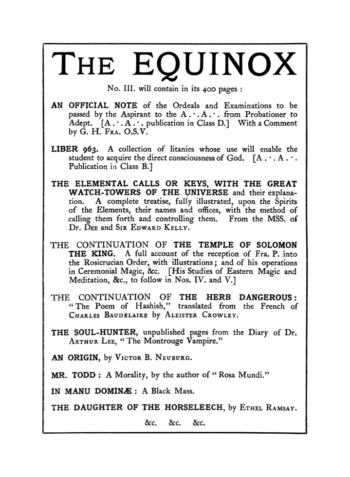 Original scan of The Equinox (Volume I, Number II), PDF page 406