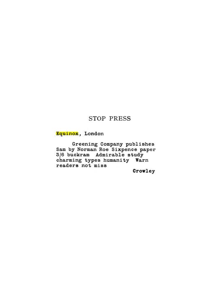 Original scan of The Equinox (Volume I, Number II), PDF page 407