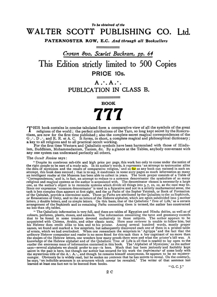 Original scan of The Equinox (Volume I, Number II), PDF page 410