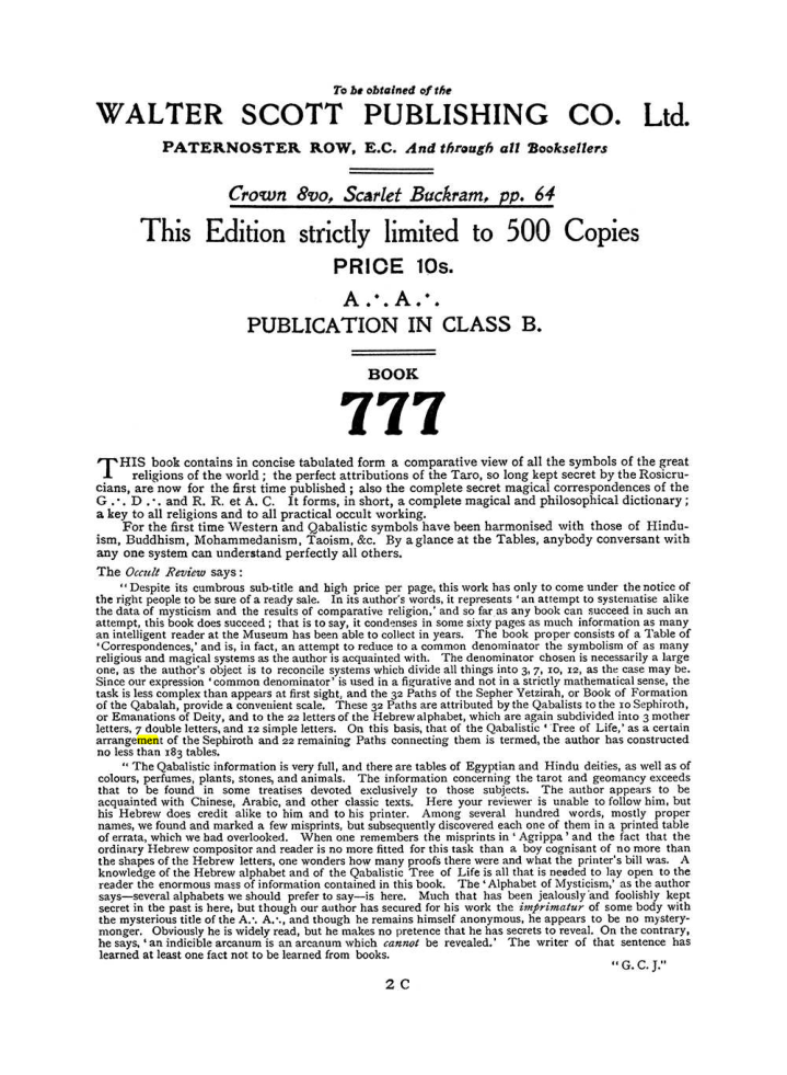 Original scan of The Equinox (Volume I, Number II), PDF page 410