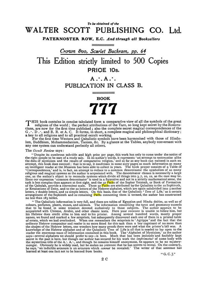 Original scan of The Equinox (Volume I, Number II), PDF page 410