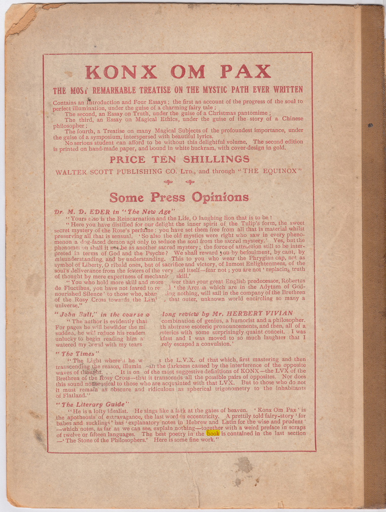 Original scan of The Equinox (Volume I, Number II), PDF page 416