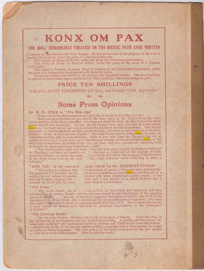 Original scan of The Equinox (Volume I, Number II), PDF page 416