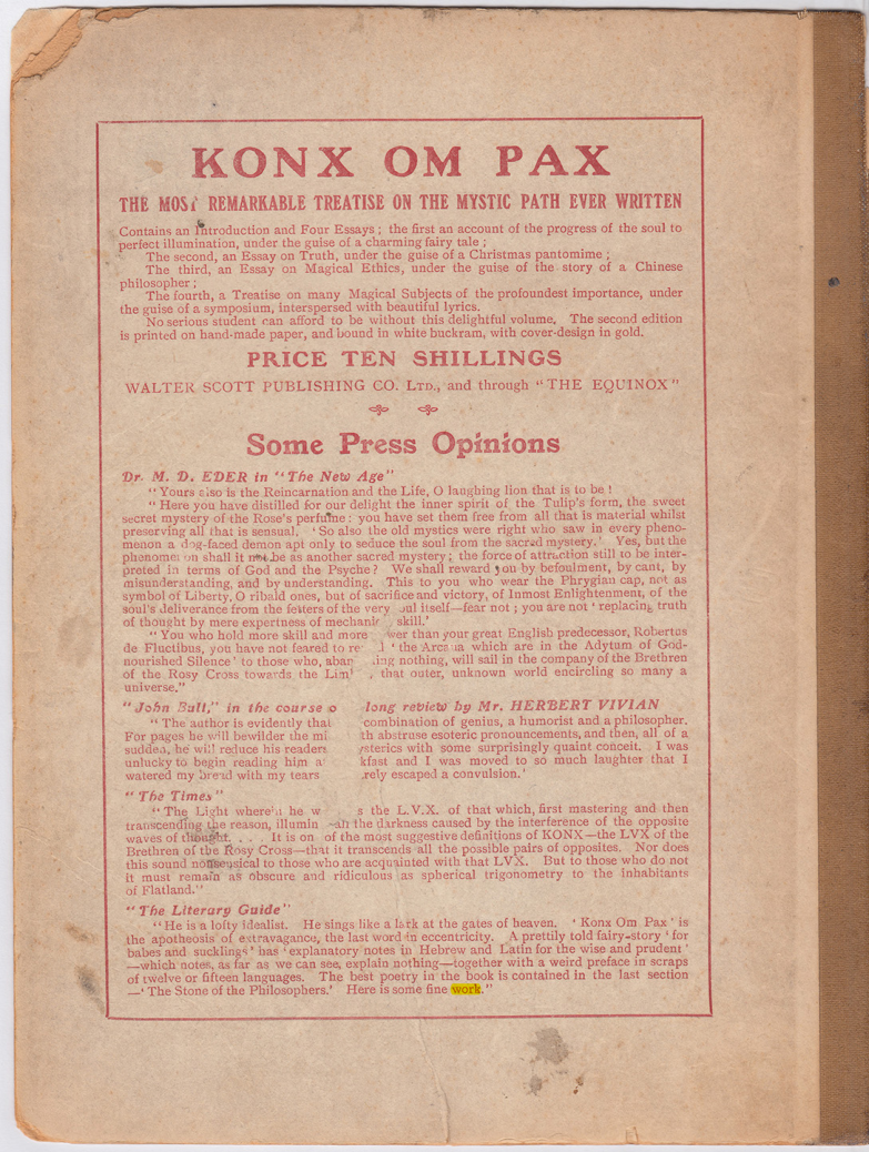 Original scan of The Equinox (Volume I, Number II), PDF page 416