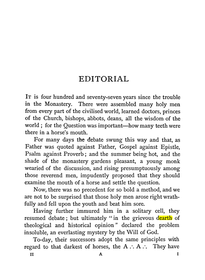 Original scan of The Equinox (Volume I, Number II), PDF page 9