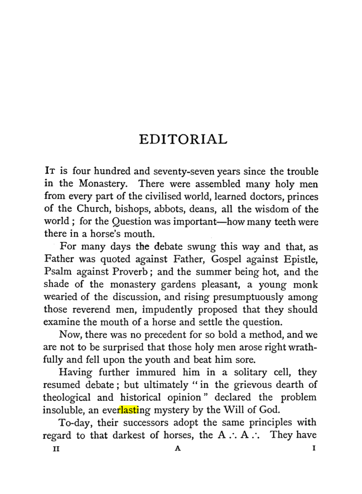 Original scan of The Equinox (Volume I, Number II), PDF page 9