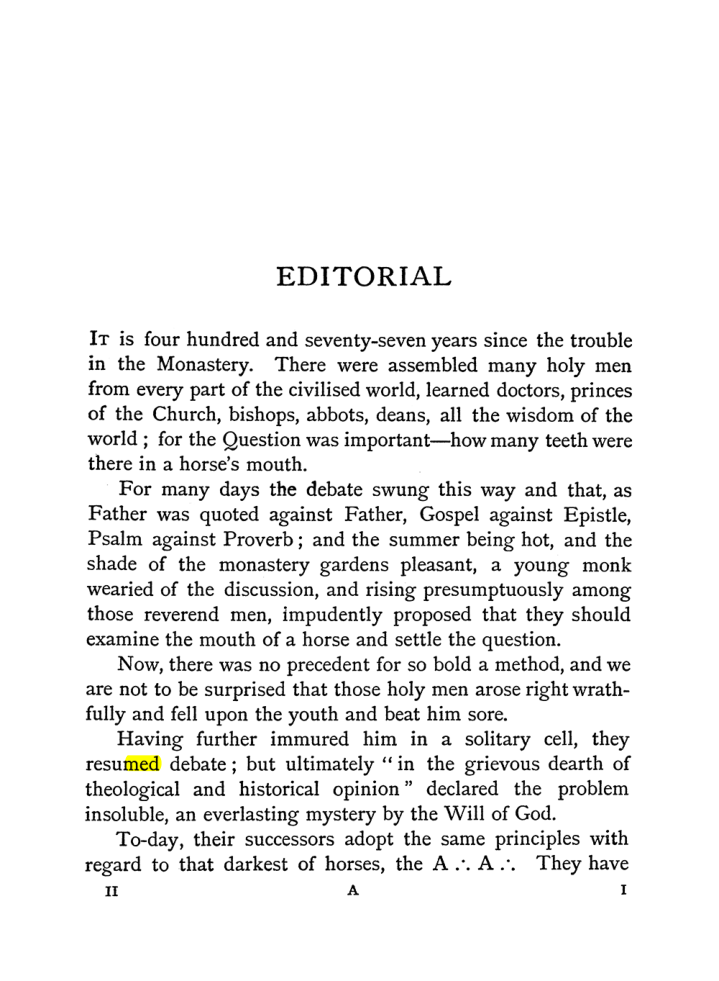 Original scan of The Equinox (Volume I, Number II), PDF page 9