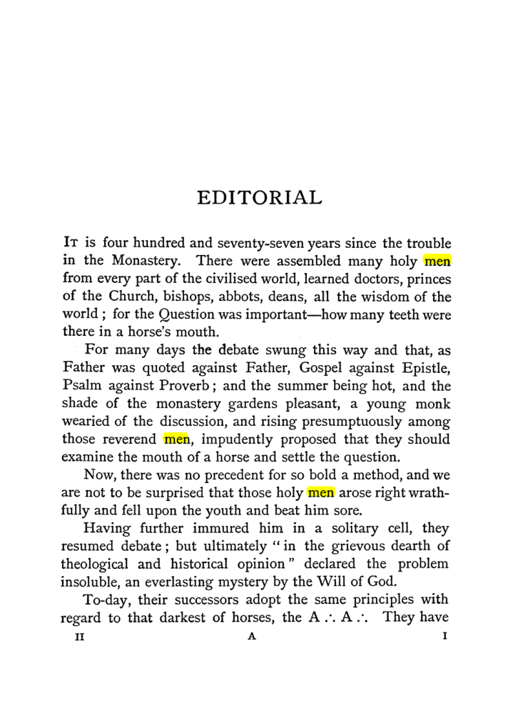 Original scan of The Equinox (Volume I, Number II), PDF page 9