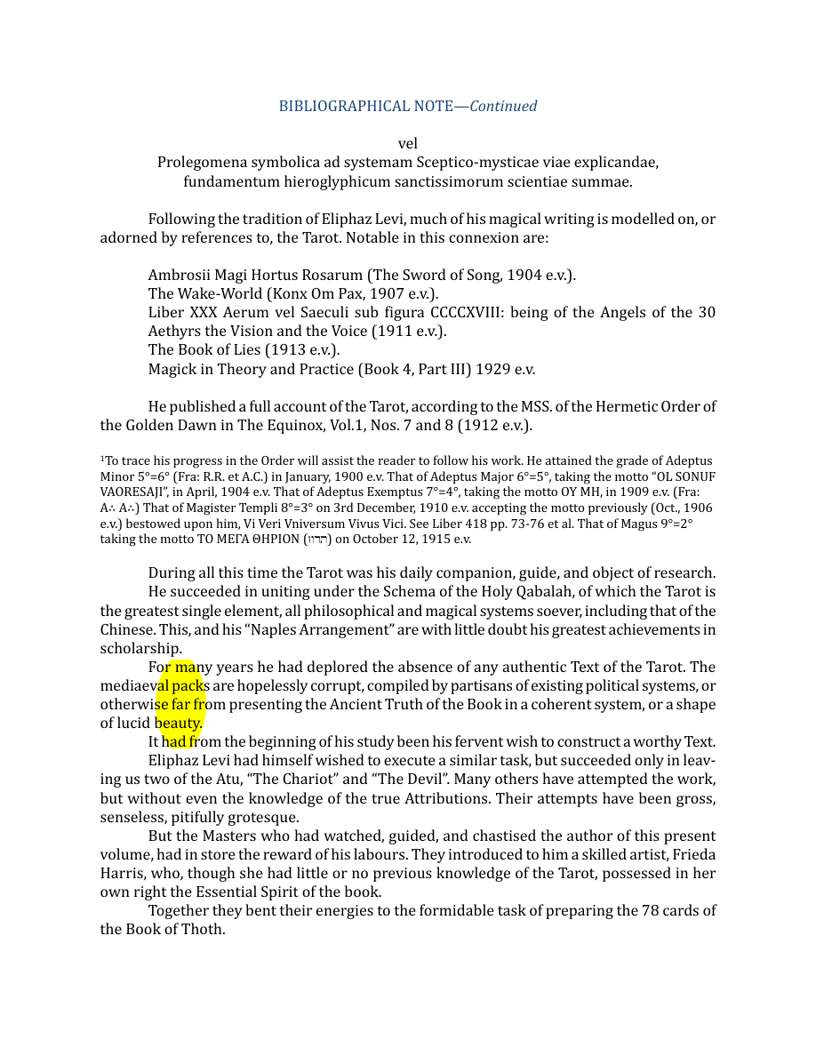 Original scan of The Book of Thoth, PDF page 10