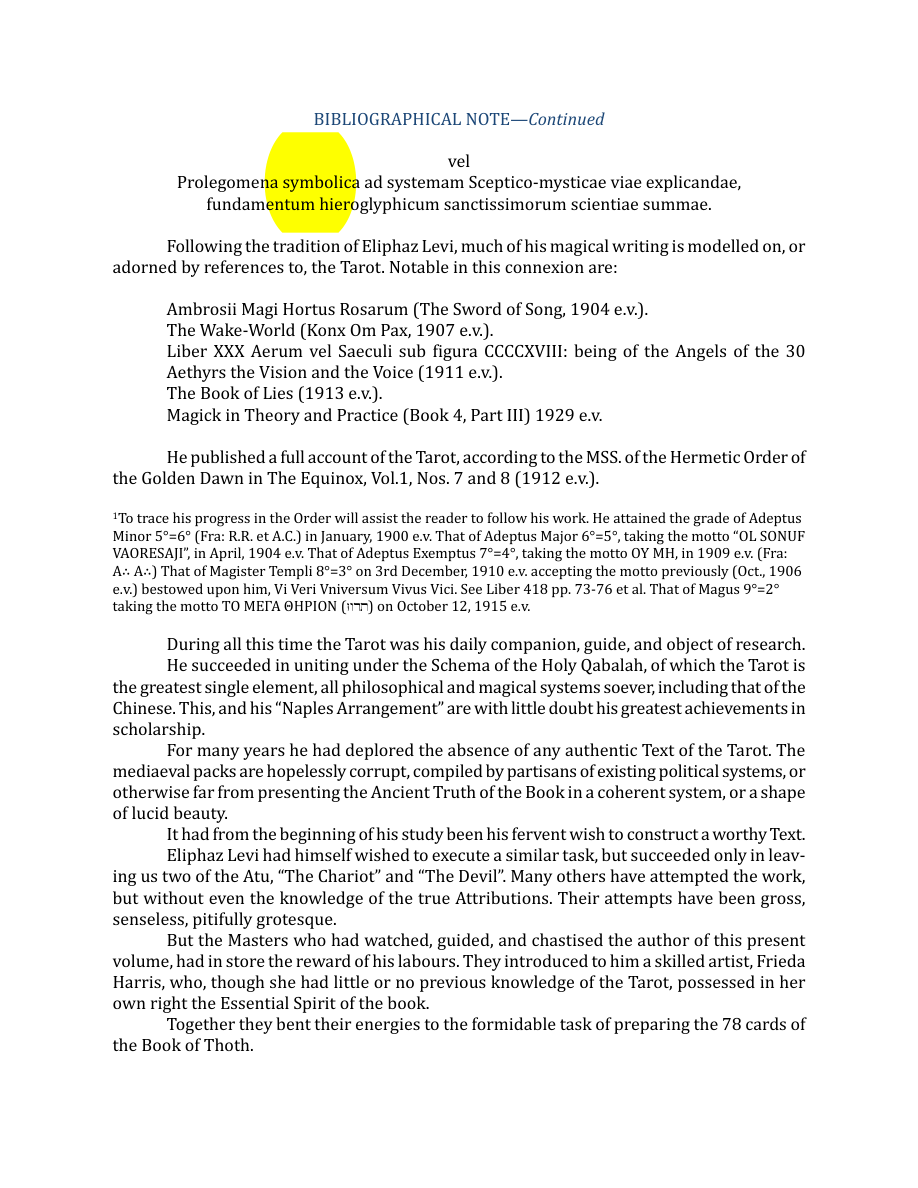 Original scan of The Book of Thoth, PDF page 10